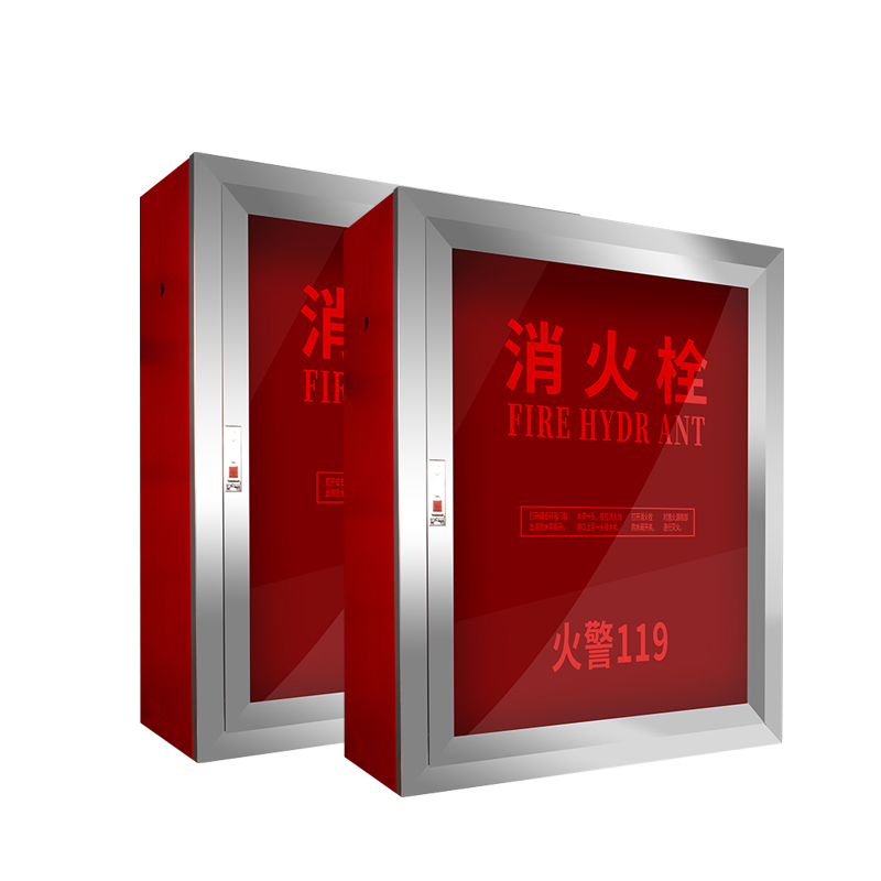铝合金框镶玻璃消火栓柜
